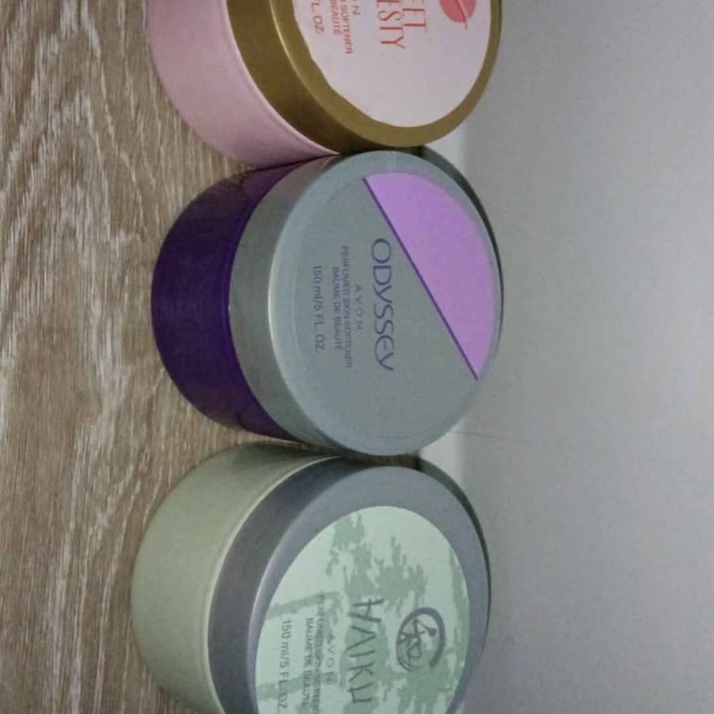 Avon Moisturizer & Body Oil Set - Pink, Purple, Green